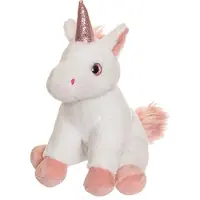 Teddykompaniet Peluche Licorne, Blanche, 25 cm, Corne Scintillante