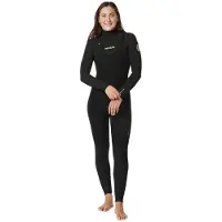Rip Curl D/patrol 4/3 Mm Woman Long Sleeve Chest Zip Neoprene Suit Noir 12 Femme