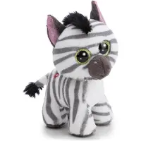 Nici Peluche GLUBSCHIS Zèbre Mankalita debout, blanche, 15 cm