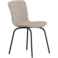 Venture Home Linus chaise de salle à manger bouclé beige.