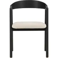 Ebuy24 Långön chaise de salle à manger accoudoirs noir.
