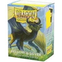 Arcane Tinmen Dragon Shield Matte Double Protège-Cartes Jaune Argent