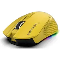 Inca Gaming Maus RGB/ 7200DPI/ 7Tasten/USB/BT 1.50m gelb (Filaire, Sans fil), Souris, Jaune