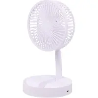 TECTOR White foldable and rechargeable desktop fan, 3 speeds, ø165 x 360 mm, Ventilateur, Blanc