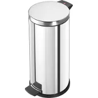 Hailo ProfiLine Solid 20. Collecteur de déchets à pédale compact, acier inoxydable