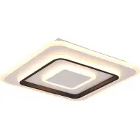 RL LIVE YOUR LIGHT Plafonnier LED carré avec télécommande JORA blanc et noir 46 W, nuances de blanc, 5400 lm, métal, dimensions : 6,5 x 39,5 x 39,5 cm, IP20, RL