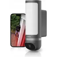 Bosch Caméra d'extérieur Smart Home II, caméra de surveillance d'extérieur, résolution Full HD 1080p avec sirène d'alarme intégrée et éclairage design