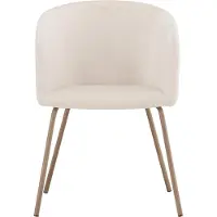 Ebuy24 Berit chaise de salle à manger accoudoirs velours beige.