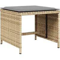 vidaXL Salon de jardin 11 pièces avec coussins Mélange beige Poly rotin