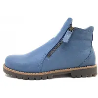 Andrea conti Chaussures pour femmes , bottes à fermeture éclair, couleur bleue, style décontracté