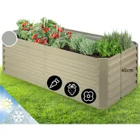 Blumfeldt Jardiniere sur Pieds, Espace Potager sur Pied Jardinage Extérieur, Potager Surélevé en Hauteur, Potager Sureleve Exterieur Jardin et Balcon, Bac Potager sur Pied en Acier, 970L, 1,8 m