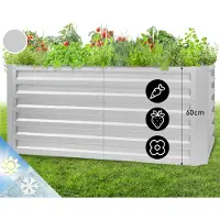 Blumfeldt Jardiniere sur Pieds, Espace Potager sur Pied Jardinage Extérieur, Potager Surélevé en Hauteur, Potager Sureleve Exterieur Jardin et Balcon, Bac Potager sur Pied en Acier, 432L, 1,2 m