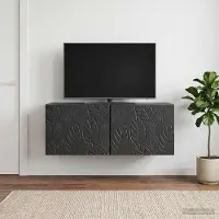 Prolenta Maison Exclusive - Meuble TV mural 78,5 x 41 x 30 cm Noir