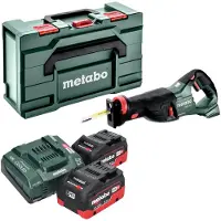 Metabo SSEP 18 LT Scie sabre sans fil 18 V 32 mm + 2x batterie LiHD 8,0 Ah + chargeur + Metabox