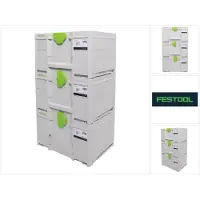 Festool SYS3 M 237 Set de coffrets Systainer 396 x 296 x 237 mm - 21,4 l (3x 204843)