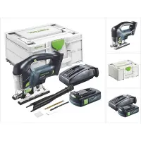 Festool CARVEX PSBC 420-Basic Scie sauteuse pendulaire sans fil 18 V 120 mm Brushless + 1x batterie 3,0 Ah + chargeur + Systainer