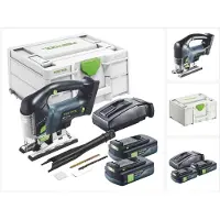 Festool CARVEX PSBC 420-Basic Scie sauteuse pendulaire sans fil 18 V 120 mm Brushless + 2x batterie 3,0 Ah + chargeur + Systainer