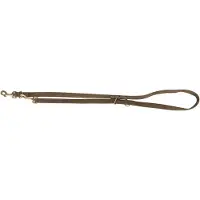 Trixie Pure adjustable lead, leather, S–M: 2 m/15 mm, brown (Chien, Général)