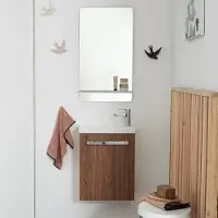 MOB-IN Ensemble lave-mains suspendu NEVADA avec robinet et miroir