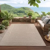 HomebyHome Tapis d’Extérieur Imperméable et Résistant aux UV Idéal pour Cuisine Balcon Terrasse Jardin et Salon, Taille: 160x230 cm