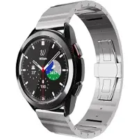 Wigento Pour Samsung Galaxy Watch 6 5 4 Normal Pro et Classic toutes les tailles Design bracelet métallique