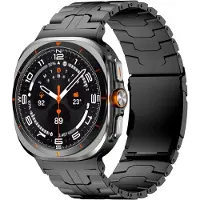 Wigento Pour Samsung Galaxy Watch Ultra 47mm Trois perles en alliage de titane de remplacement Smart Watch Bracelet noir