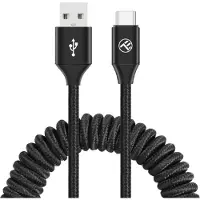 Tellur Câble de données extensible USB vers type-C, 3A, 1,8m, noir