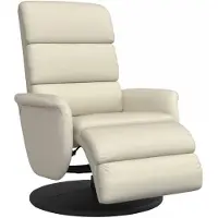 vidaXL Fauteuil relax avec repose-pieds Crème Similicuir