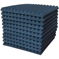INF Panneaux en mousse acoustique - Absorption sonore élevée, auto-adhésifs pour studios et home cinéma Black L paquet de 24