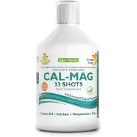 Swedish Nutra Cal - Mag - Vitamine D3, Calcium, Magnésium, Zinc - pour les os, les dents, les muscles & les nerfs - absorption rapide - 33 shots - 500ml
