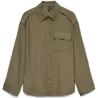 Vero Moda Debby Uma Long Sleeve Shirt Vert XL Femme