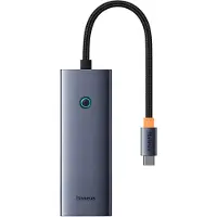 Baseus Hub UltraJoy Series 5 en 1, USB-C vers 1x HDMI 4K@30Hz + 4x USB-A 3.0 - gris