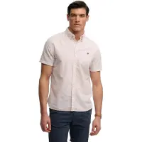 Superdry Classic Seersucker Short Sleeve Shirt Beige 3XL Homme