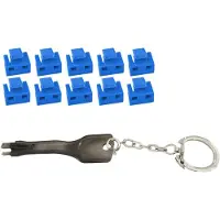 Microconnect MC-RJ45PORTBLOCK-B, connecteur RJ-45, couleur bleu, 10 pièces, poids : 90 g, emballage : 100 g