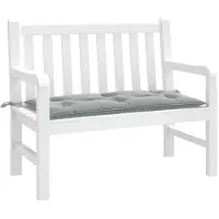 vidaXL Coussin pour banc de jardin Melange gris clair 100x50x7 cm Tissu
