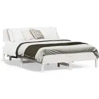 vidaXL Lit en bois massif sans matelas Blanc 120x200 cm pin