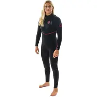 Rip Curl Fbomb Fusion 4/3 Mm Woman Long Sleeve Free Zip Neoprene Suit Noir 6 Femme
