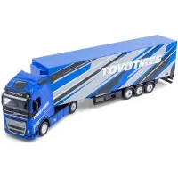 Bburago Diecast 1:43 Hauler with Trailer Car Volvo FH16 Black Ages 3+ 18-31461