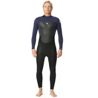 Rip Curl Omega 4/3 Mm Gb Steamer Combinaison Manches Longues avec Zip Dos Noir MT Noir MT