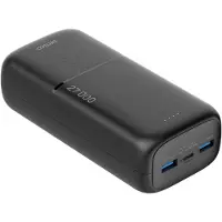 Deltaco PowerBank, 27 00 mAh, 3 ports, 20 W (27000 mAh, 20 W, 99.90 Wh), Chargeur de secours, Noir