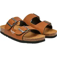 Pepe Jeans pour femme/filles. PBS90054 Sandales anatomiques Double Kansas marron (36), Plat, Aucun, Casuel, mode enfantine
