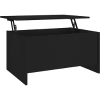 vidaXL Table basse noire 80 x 55,5 x 41,5 cm en aggloméré