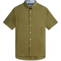 Tommy Hilfiger Chemise Linnen Blend Solid SS Hommes