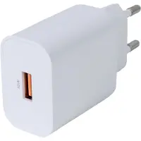 Deltaco USB-AC182 chargeur de périphérique mobile Blanc Intérieur (18 W, 1 portion), Chargeur USB, Blanc
