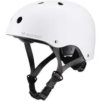 Wozinsky Casque BMX/trottinette taille M 54-58 cm léger avec aération blanc