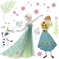 Komar Frozen Flower Window d'autocollants, 1 pièce, multicolore, 16407