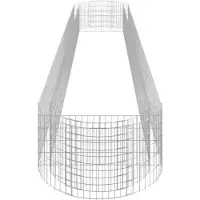 Syfax Lit surélevé à gabion Fer galvanisé 600x100x50 cm