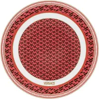 Versace La Greca - Signature Red - Assiette de présentation 33 cm, Assiettes, Rouge, Multicolore