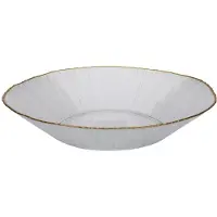 Home Styling Collection Szklana misa złotą obwódką DATURA, 30 cm, Saladier + bol, Or