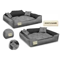 AIO Factory Panier pour chien 100x75 cm personnalisé gris
